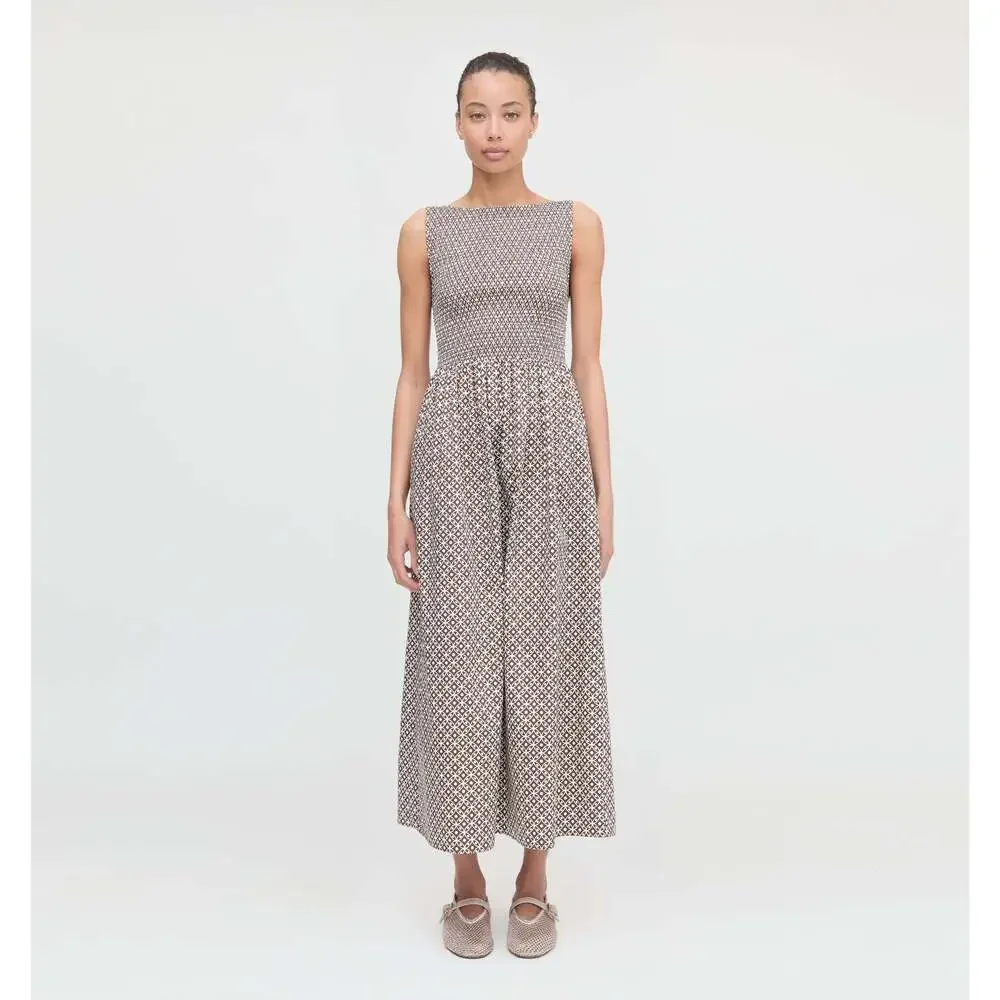 Hill House Home The Cosima Nap Dress - Chocolate Circular Lattice Size XSChocola - Picture 2 of 3